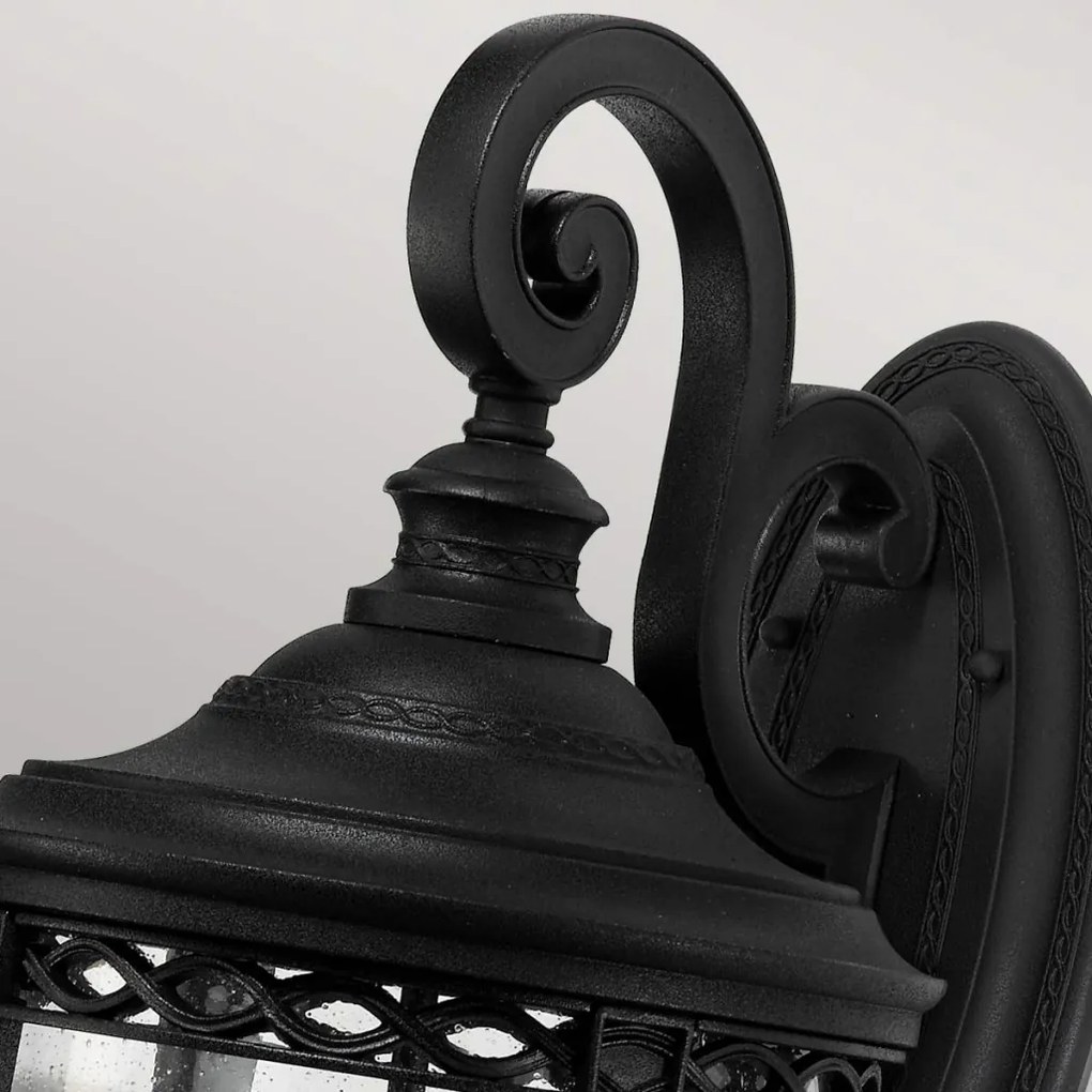 ELSTEAD FE-EB2-L-BLK ENGLISH BRIDLE Klasszikus Kültéri Fali Lámpa Fekete, Átlátszó E14 IP44