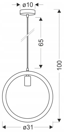 Függőlámpa kábellel KOLO 1xE27/40W/230V bézs/fekete