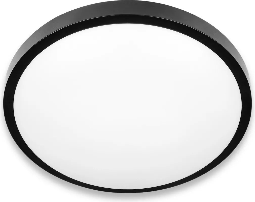 Fürdőszobai Lámpa Mennyezeti Led 12W IP44 Fekete Semleges