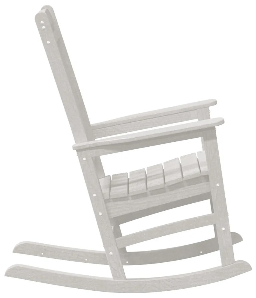 2 db-os Kertihintaszék Fehér 70x92x107.5 cm HDPE