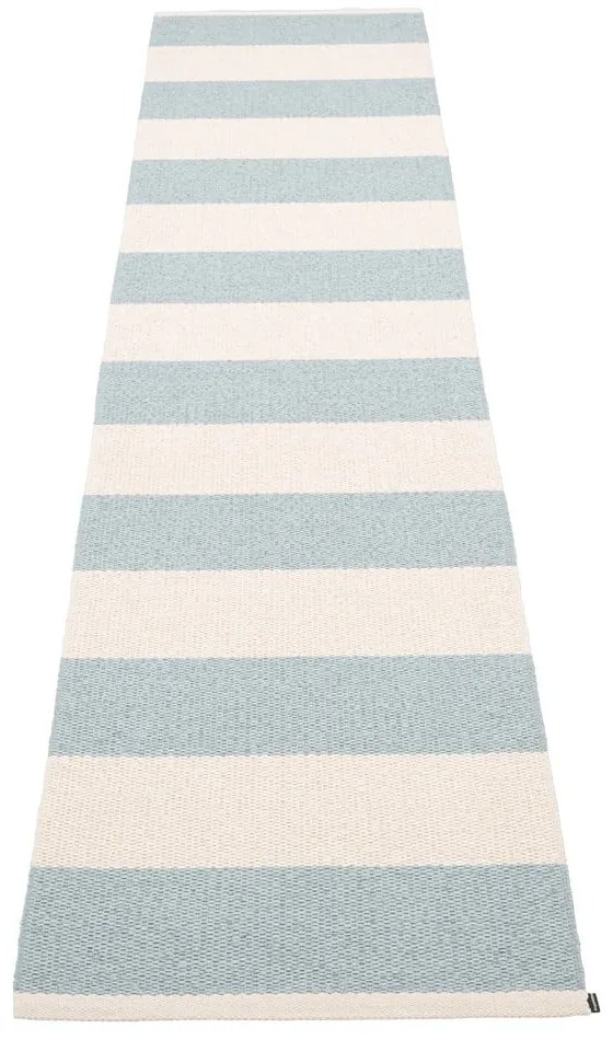 Világoskék-krémszínű kültéri-beltéri futószőnyeg 70x300 cm Bob Blue Fog – Pappelina