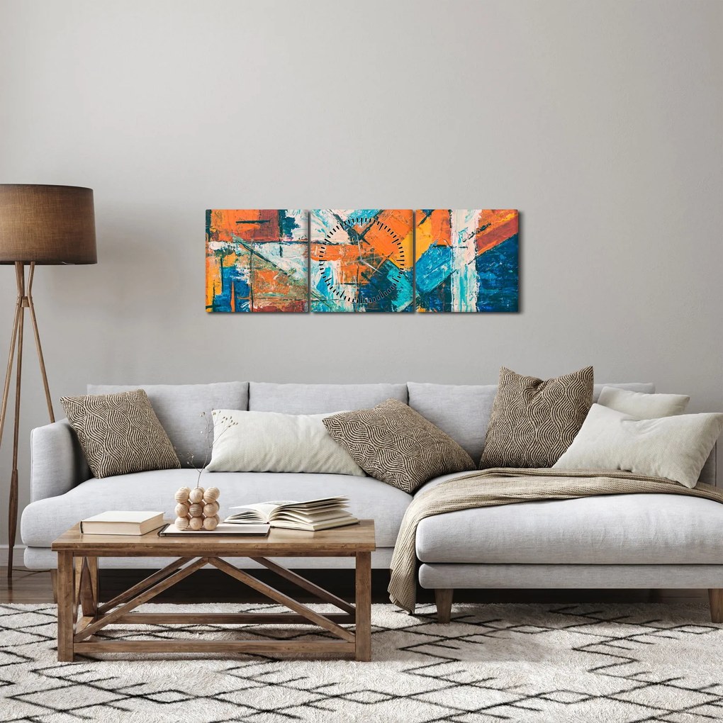 Kép - Absztrakció (órával) (90x30 cm)