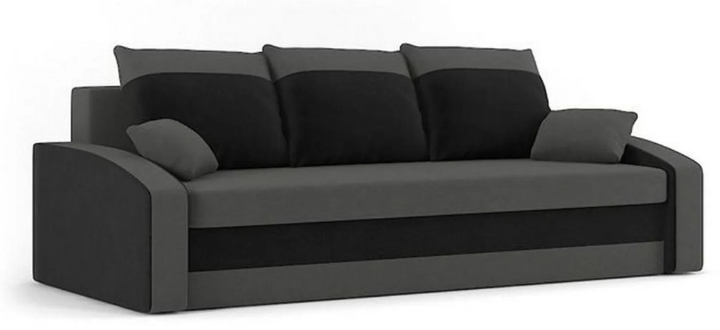 HEWLET modell 2 Nagy méretű kinyitható kanapé Szürke / fehér