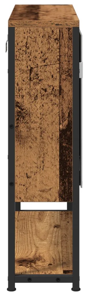 Fürdőszoba Tükrös Szekrény Régi Fa 60x16x60 cm Mérnöki Fa