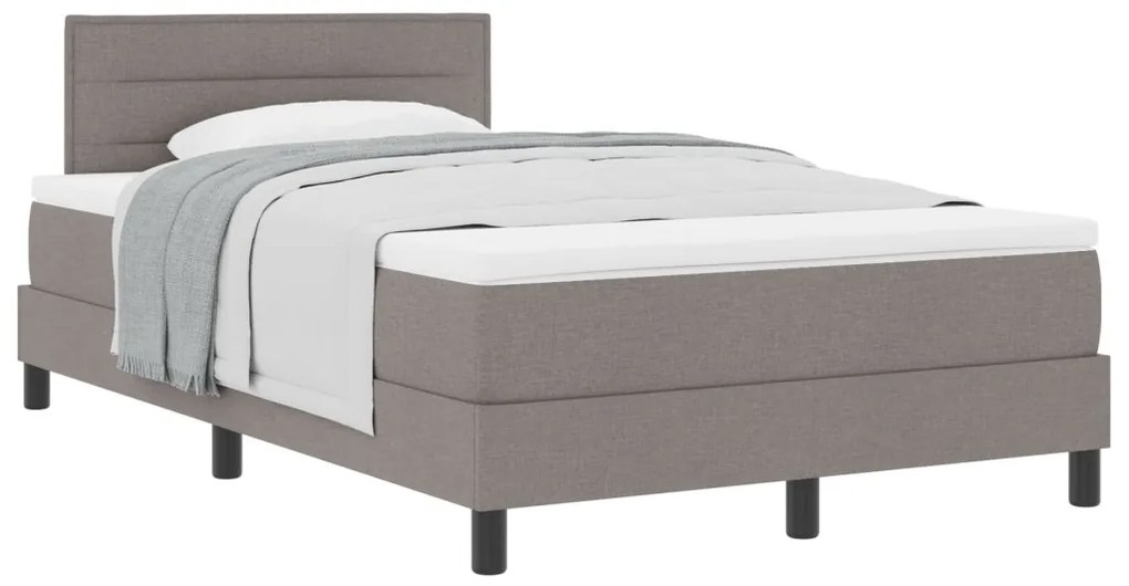 Boxspring ágy matraccal Taupe 120x190 cm szövet