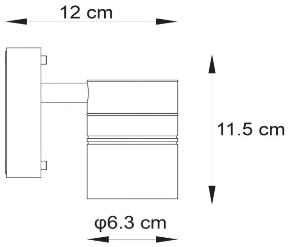Lucide 14867/05/30 - LED Kültéri fali lámpa ARNE-LED 1xGU10/5W/230V