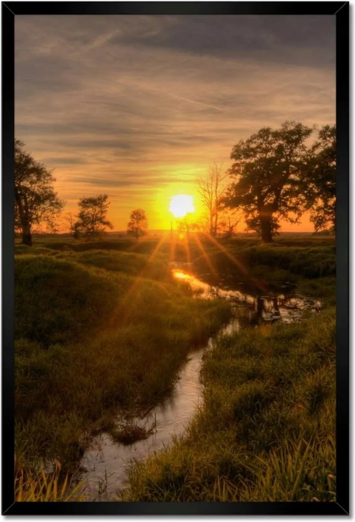 Poszterek keretben 40x60 Lenyugvó nap Rogalin