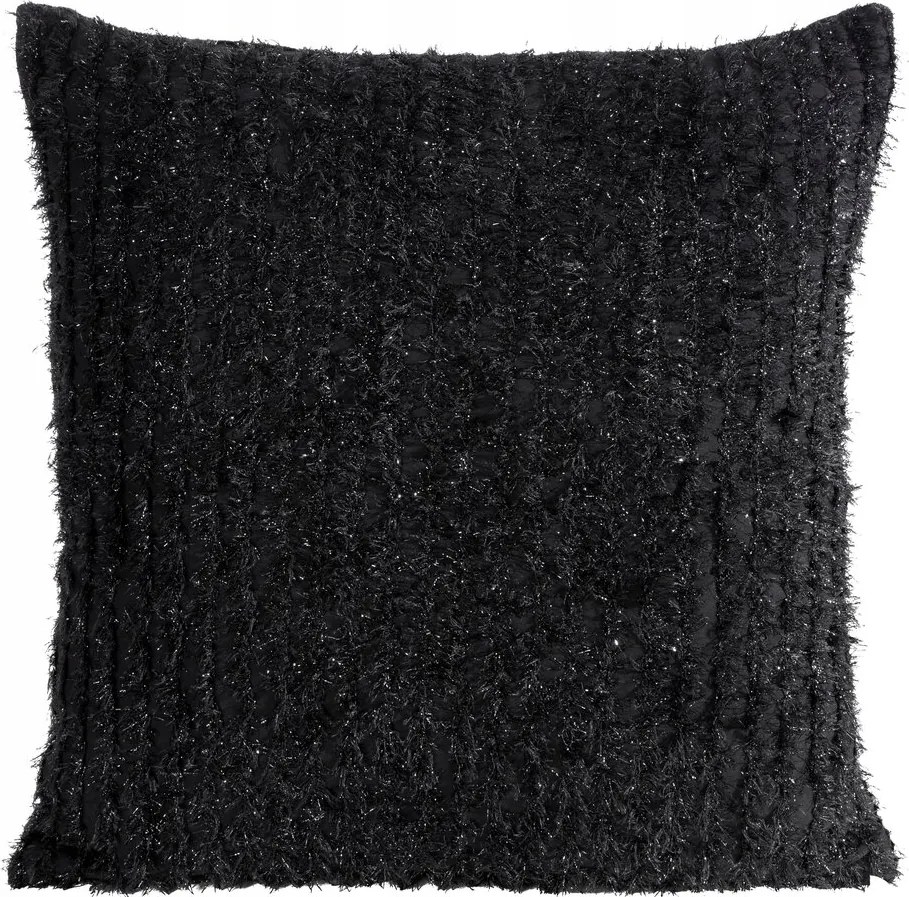 Dekoratív párnahuzat Selma 45x45 Eva Minge fekete chiffon mohair cérna