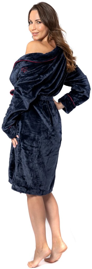 Fürdőköpeny Roger Women Navy Red M