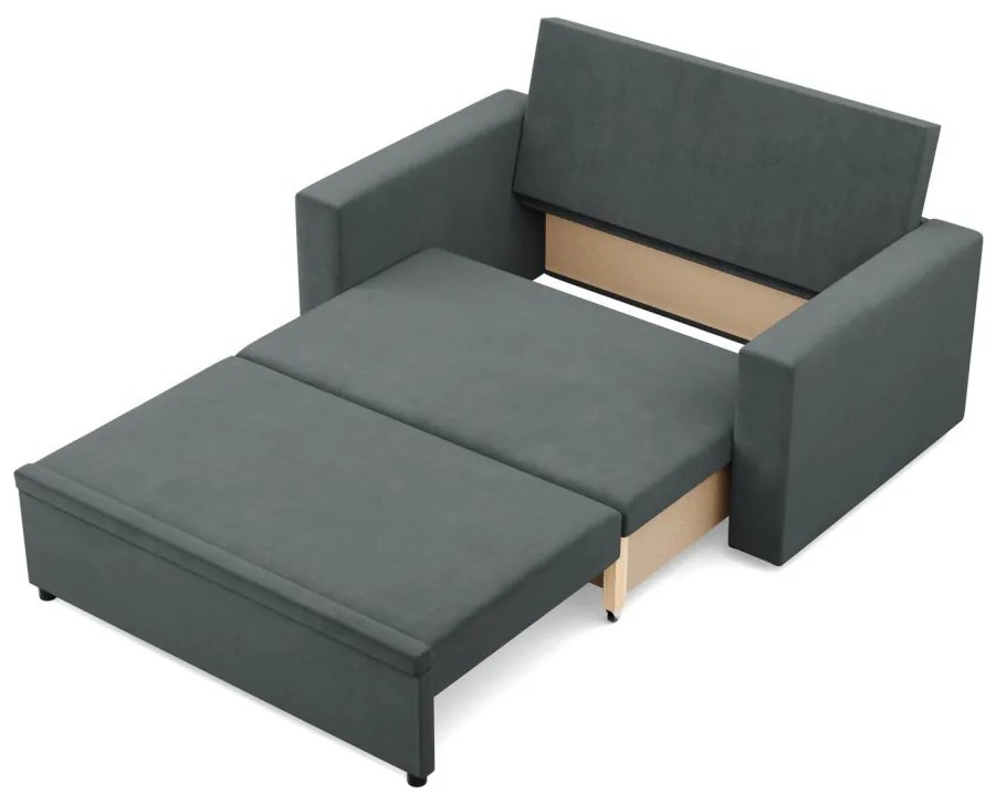 Zeus kanapé, bársony, hab töltet, egyenes kartámasz, szürke