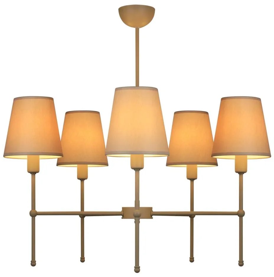 Rúdra szerelhető csillár MADELA 5xE14/40W/230V fehér/bézs