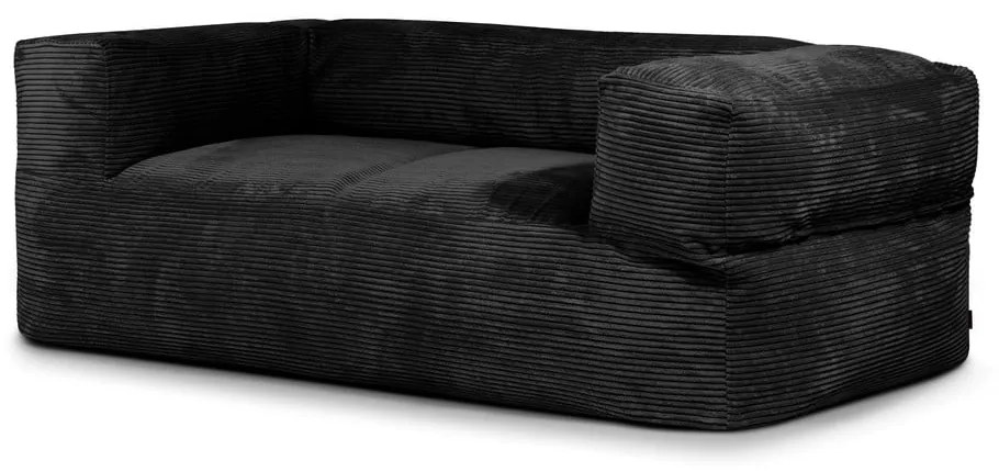 Fekete kordbársony babzsákfotel Sofa MooG – SLOWDOWN