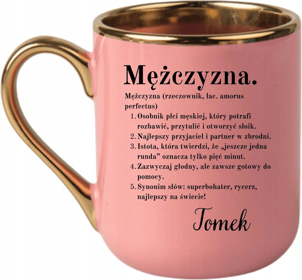 Bögre Elegáns Rózsaszín Arany Rant Vicces Ajándék Férfi