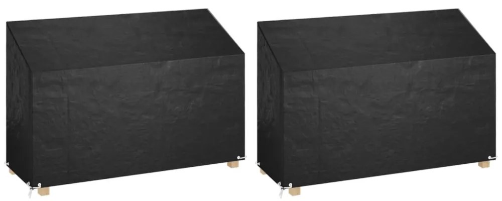 2 db polietilén kerti padhuzat 8 fűzőlyukkal 190x70x70/88 cm