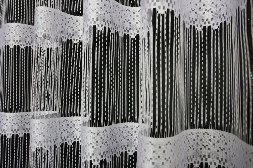 Mg Függöny jacquard zsinór Fehér 255X150cm 9741 pol