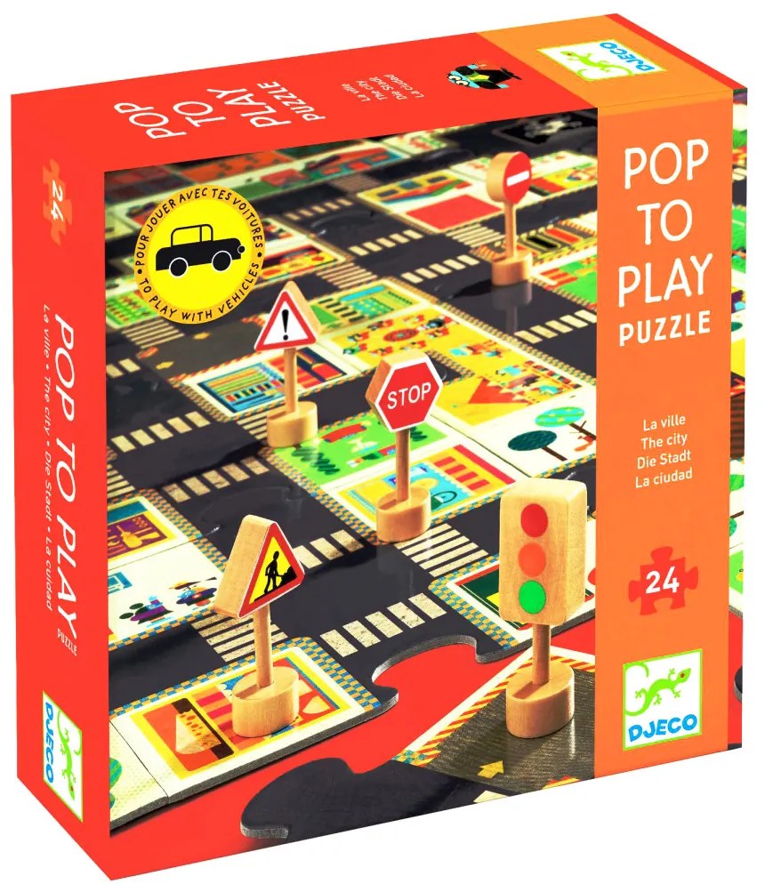 Óriás puzzle - A város, 24 db-os - The city