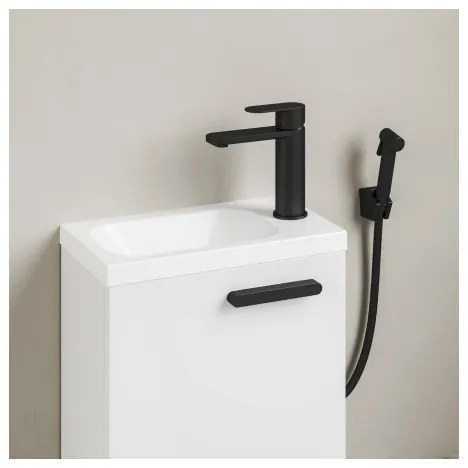 Ravak XJGP1100000 - Falra szerelhető mosdó CHROME 40x22 cm öntött műmárvány/fehér