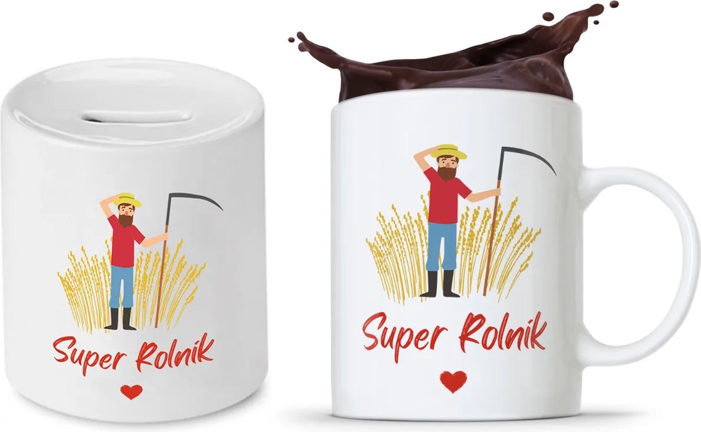 Persely Bögre Szett Gazdáknak Ajándék fényképes nyomtatással