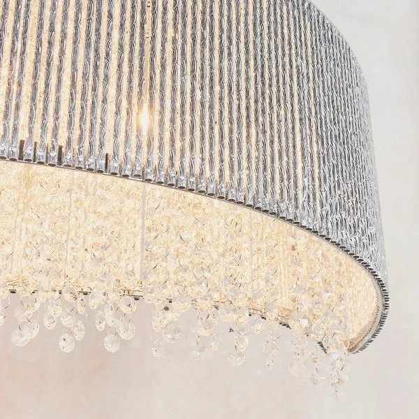 Endon 81979 - GALINA drótkábelre függesztett kristály csillár, 8xG9/25W/230V, fényes króm