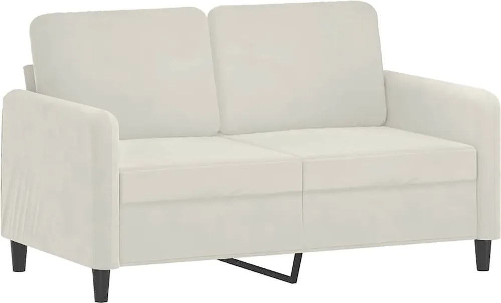 vidaXL kétszemélyes krémszínű bársony kanapé 120 cm