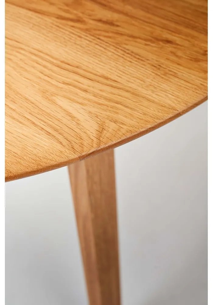 Natúr színű tölgyfa bővíthető étkezőasztal 100x220 cm Amalfi – Hammel Furniture