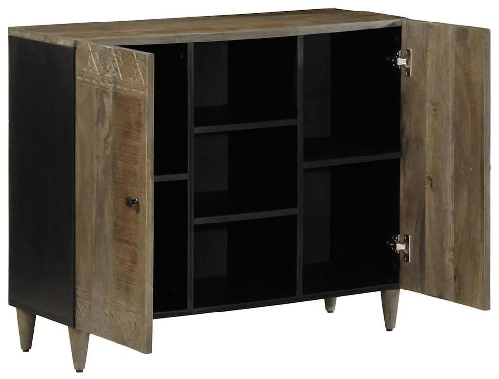 tömör fa mangó komód 90x33x75 cm