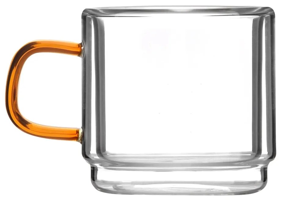 Üveg eszpresszó bögre szett 2 db-os 80 ml Amber – Vialli Design