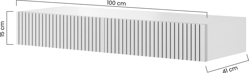 Nicole fali sminkasztal tükörrel 60 cm - matt fekete / fekete