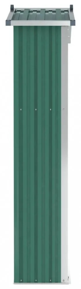 zöld horganyzott acél kerti fészer 116x45x175 cm