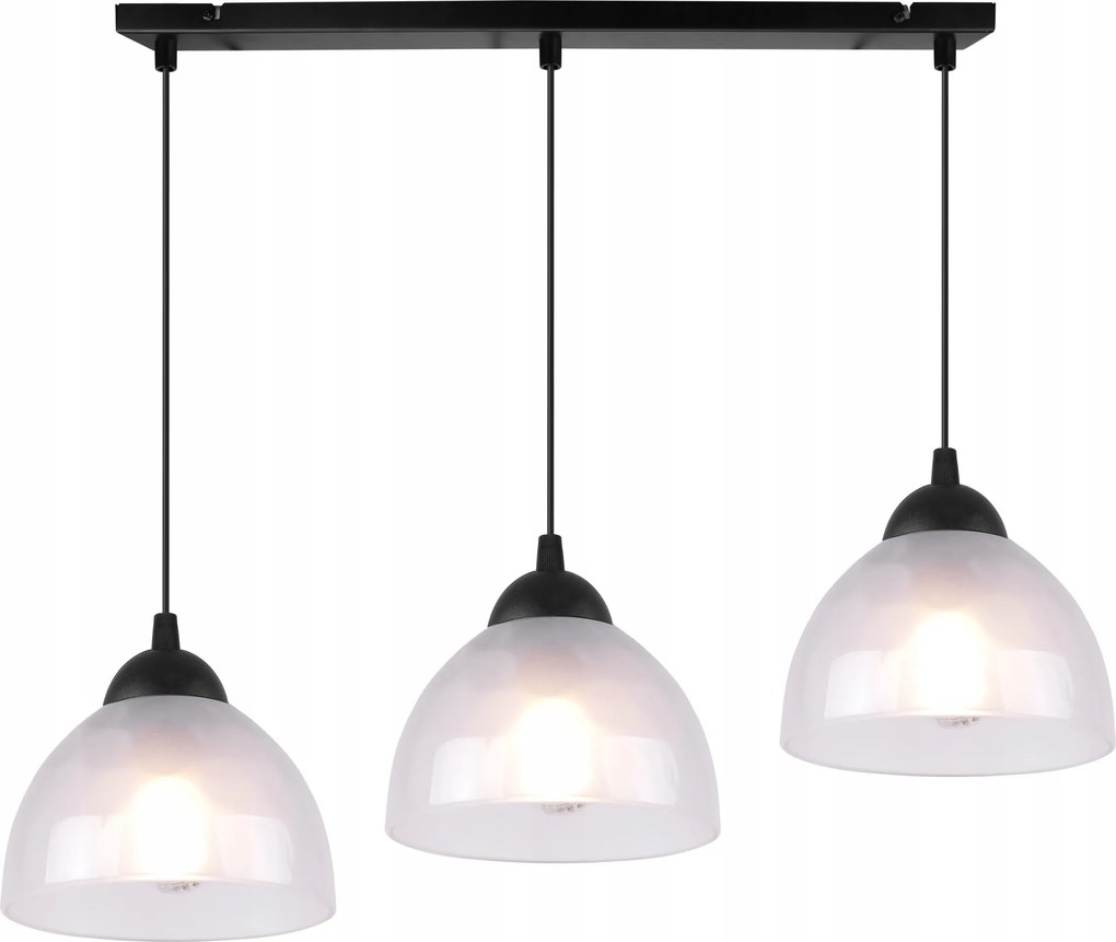 Mennyezeti Lámpa Függő Csillár Tripla Fehér Üveg Konyhába Nappaliba E27