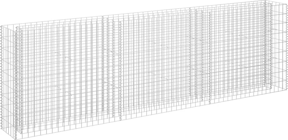 vidaXL horganyzott acél gabion magaságyás 270 x 30 x 90 cm