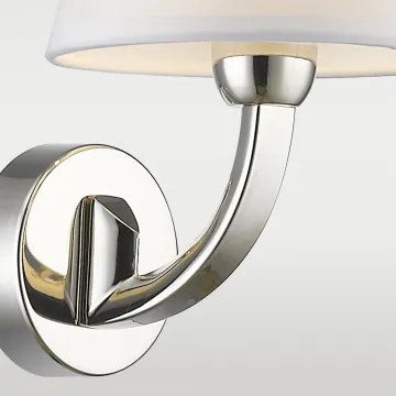 Cosmolight modern fali lámpa atlanta fehér nikkel cosw01827ni-wh