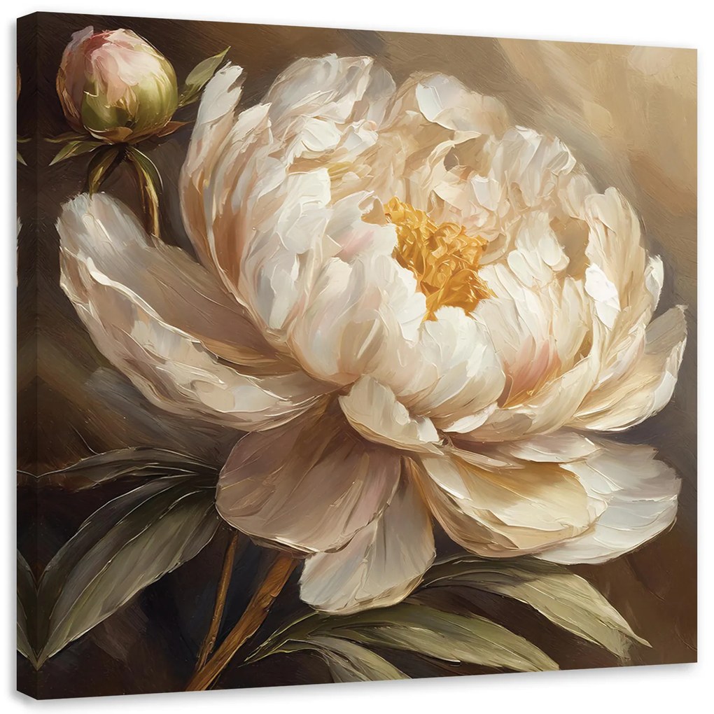Gario Vászonkép Festett bazsarózsa Méret: 60 x 60 cm