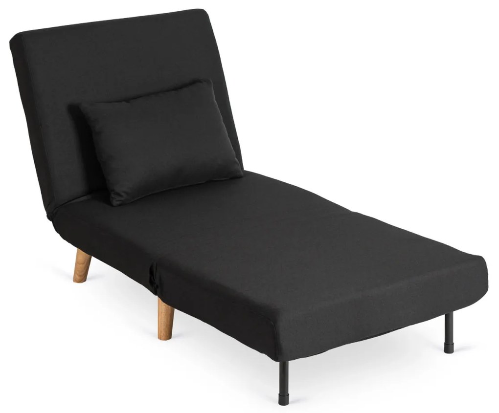 Ágyazható Fotel Fekete Színben. MARRY 75 cm.