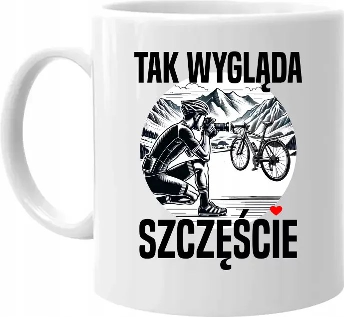 Bögre Kerékpárosoknak Ajándék Kerékpárral Így néz ki a boldogság