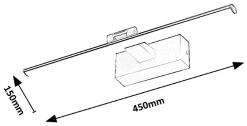 Rabalux 78001 Gaten LED-es fali lámpa, 8 W, fekete