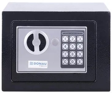 Bútorszéf, elektronikus zár, 230x170x170 mm, DONAU Tech, fekete (D19073251)
