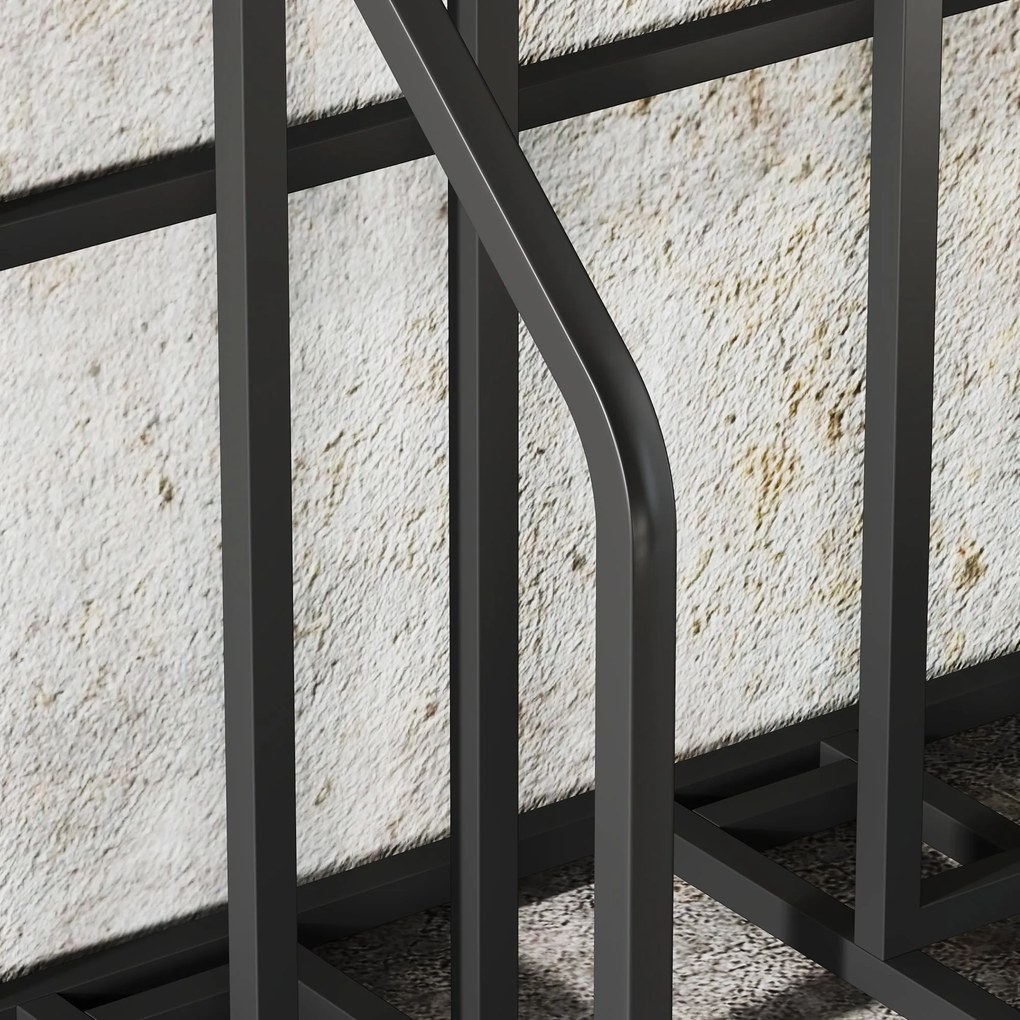 SPORTNOW Kerékpár Állvány, 3 Kerékpár Parkoló Támogatás, Felületi Kosárral és 4 Állítható S Horoggal, Hely Különböző Kerékpárokhoz, Felnőtteknek és Gy