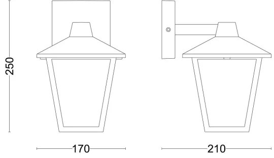 Philips - Kültéri fali lámpa KINNO 1xE27/25W/230V IP44
