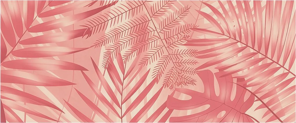 Fotótapéta Flizelin Dekoratív tapéta Trópusi levelek 250x104 Ragasztó