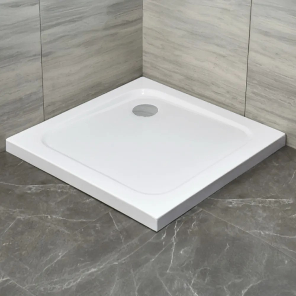 Modena Slim szögletes alacsony akril zuhanytálca, 80x80x5,5 cm-es méretben