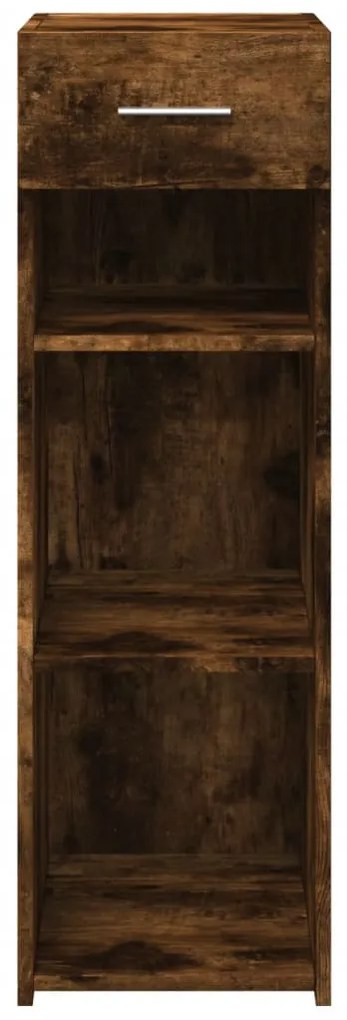füstös tölgy színű szerelt fa tálalószekrény 30 x 42,5 x 93 cm