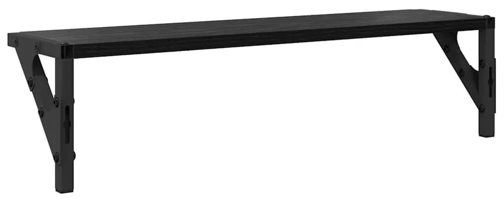 Falpolcok 2 pcs Fekete tölgy 60 x 15 x 15,5 cm Faanyag