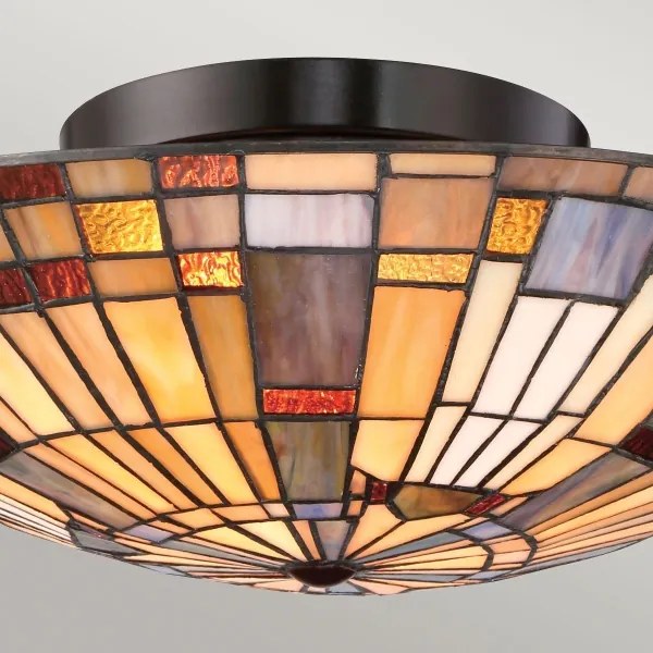 Quoizel QZ-INGLENOOK-F-SMALL - Mennyezeti lámpatest INGLENOOK 2xE27/60W/230V átm. 40,7 cm