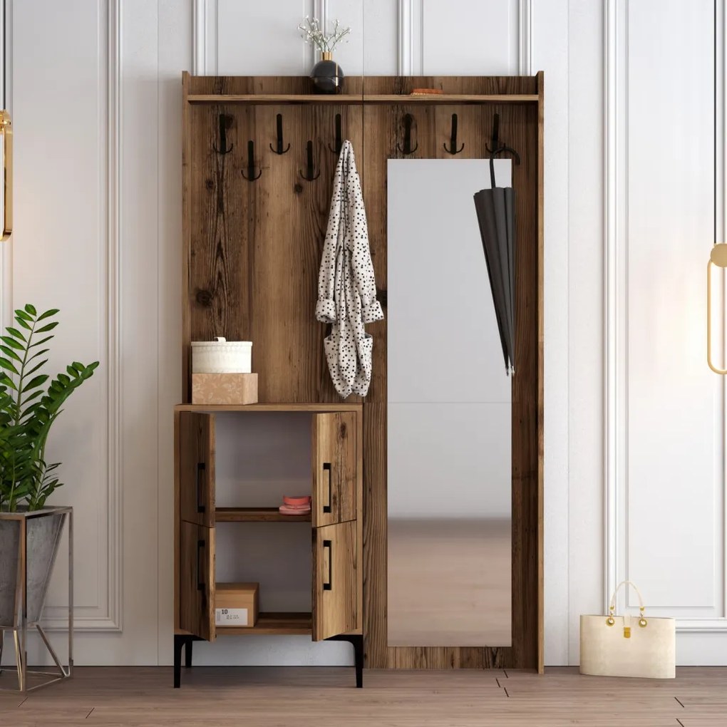 Berlin előszobafal, dió, 120 cm – TR845HCT4210
