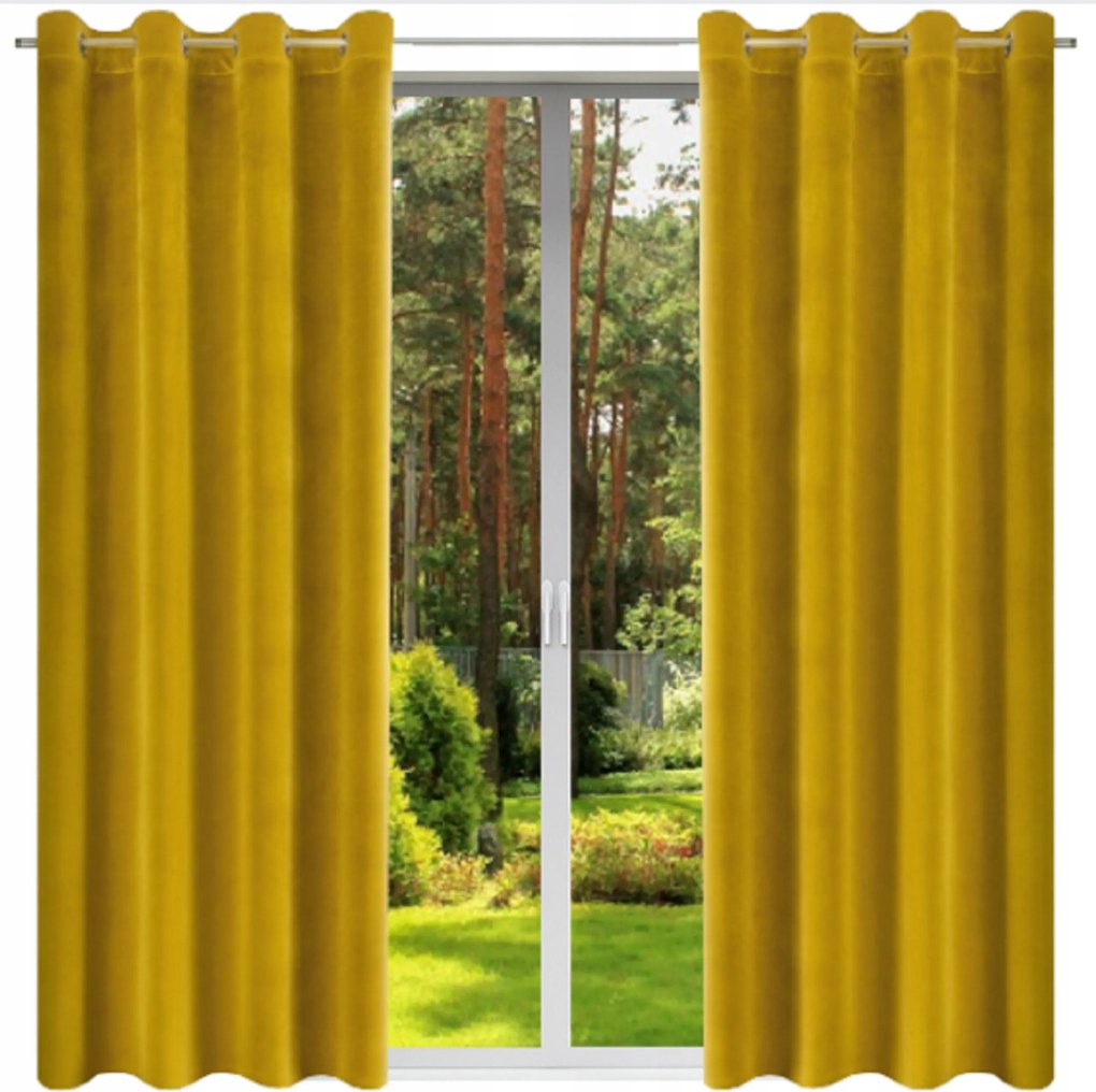 Kész velúr függöny 140x240 átvezető függöny sima velvet szín