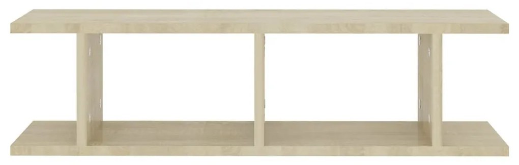 2 db sonoma tölgy színű szerelt fa fali polc 75 x 18 x 20 cm