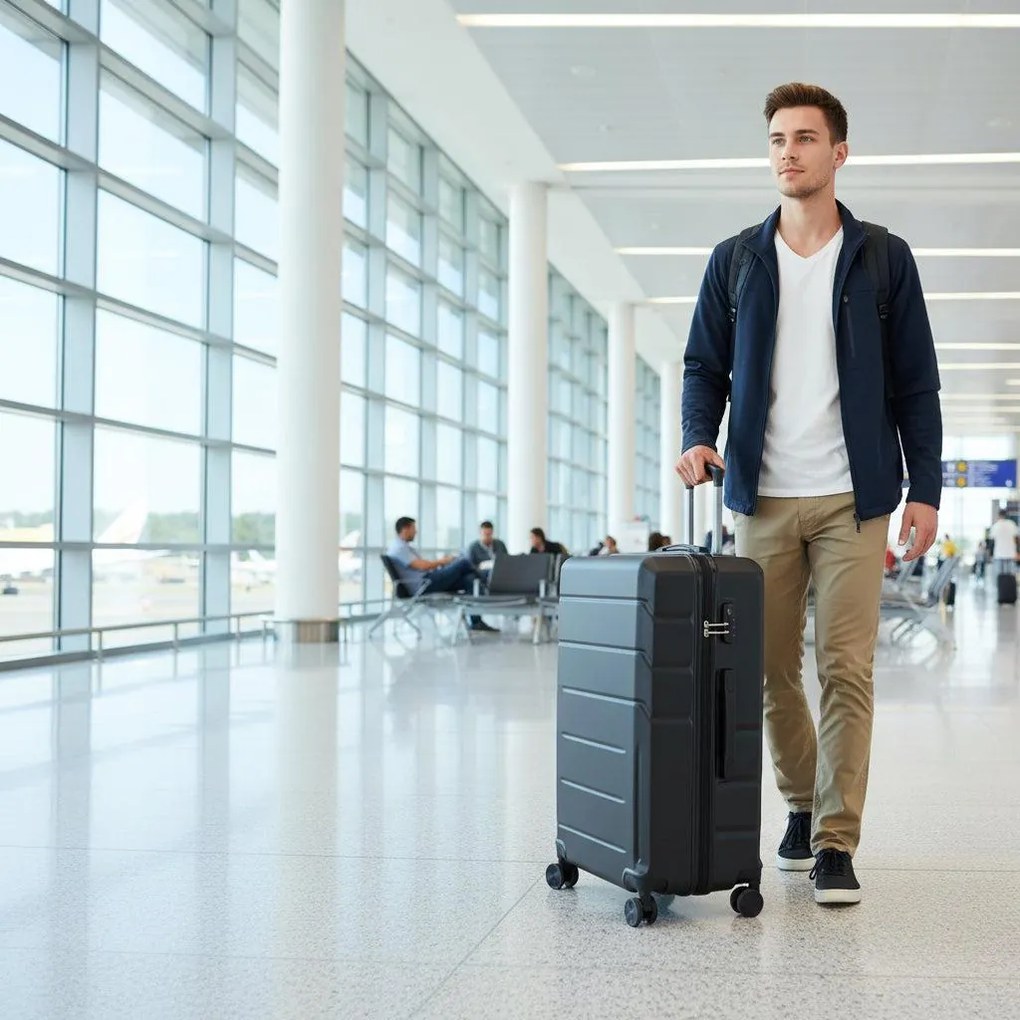 BONTOUR “SPINNER” Nagy Duplakerekes Gurulós bőrönd, 76x50,5x29,5 cm, Fekete