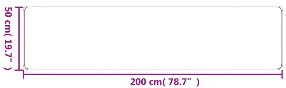 antracitszürke szizálhatású futószőnyeg 50 x 200 cm