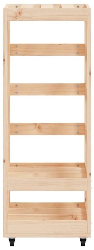 fehér tömör fenyőfa rönktároló kerekekkel 40x49x110 cm
